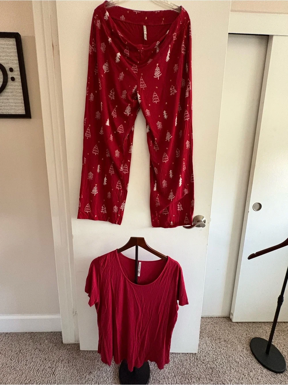 Red Holiday Large Soma Cool Nights Pajama Set - Picture 1 of 5